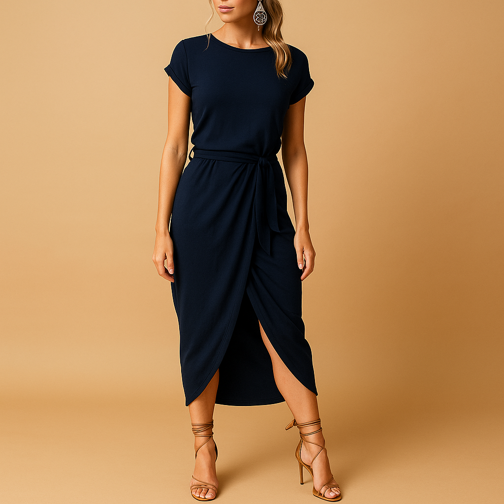 Casual women's short-sleeved dress for summer