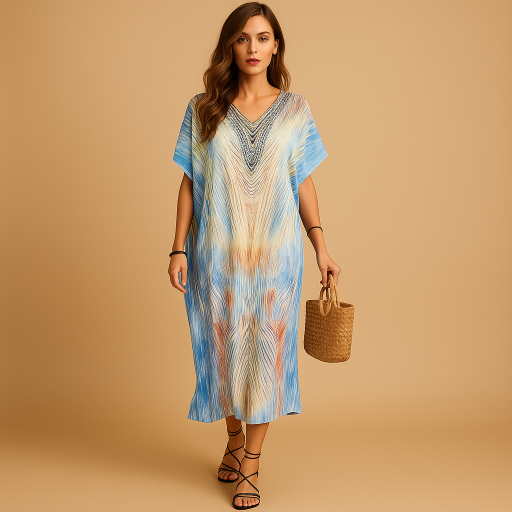Comfortable women's dress for spring and summer