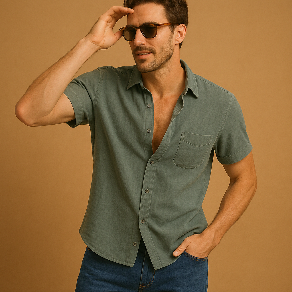 Men's short-sleeved summer shirt
