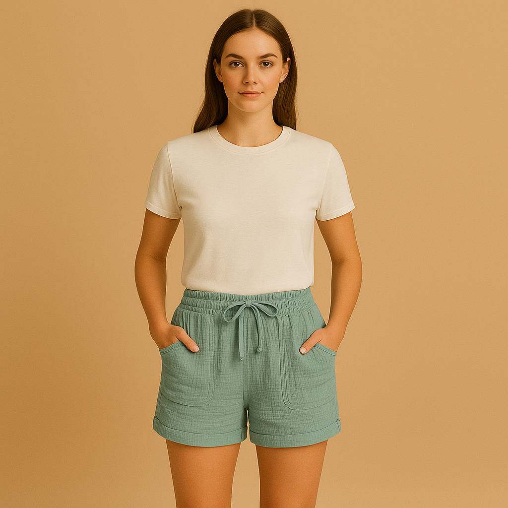 Summer shorts with comfortable fit for women