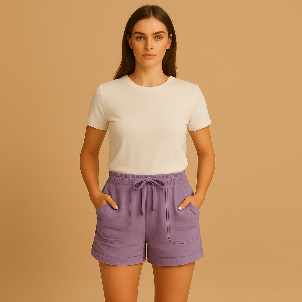 Summer shorts with comfortable fit for women