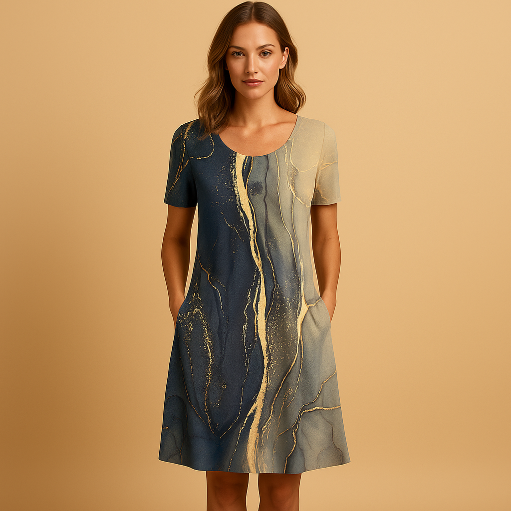 Timeless midi dress with flattering fit for women
