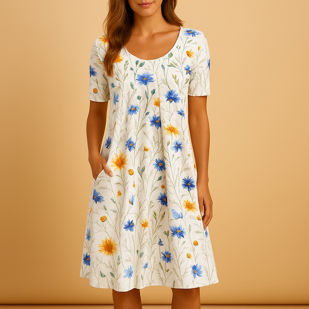 Timeless midi dress with flattering fit for women