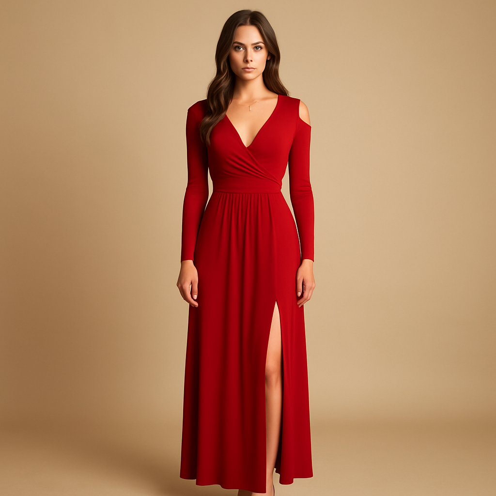 Evening dress with flattering fit and stretch for women