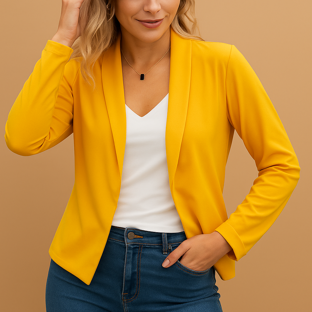 Stylish open women's blazer with modern cut