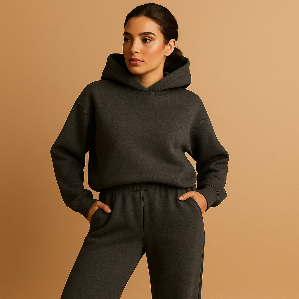 Oversized loungewear set with hoodie and pants for women