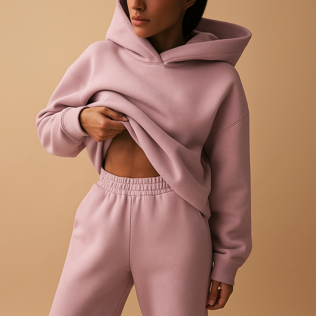 Oversized loungewear set with hoodie and pants for women
