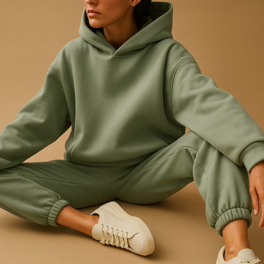 Oversized loungewear set with hoodie and pants for women