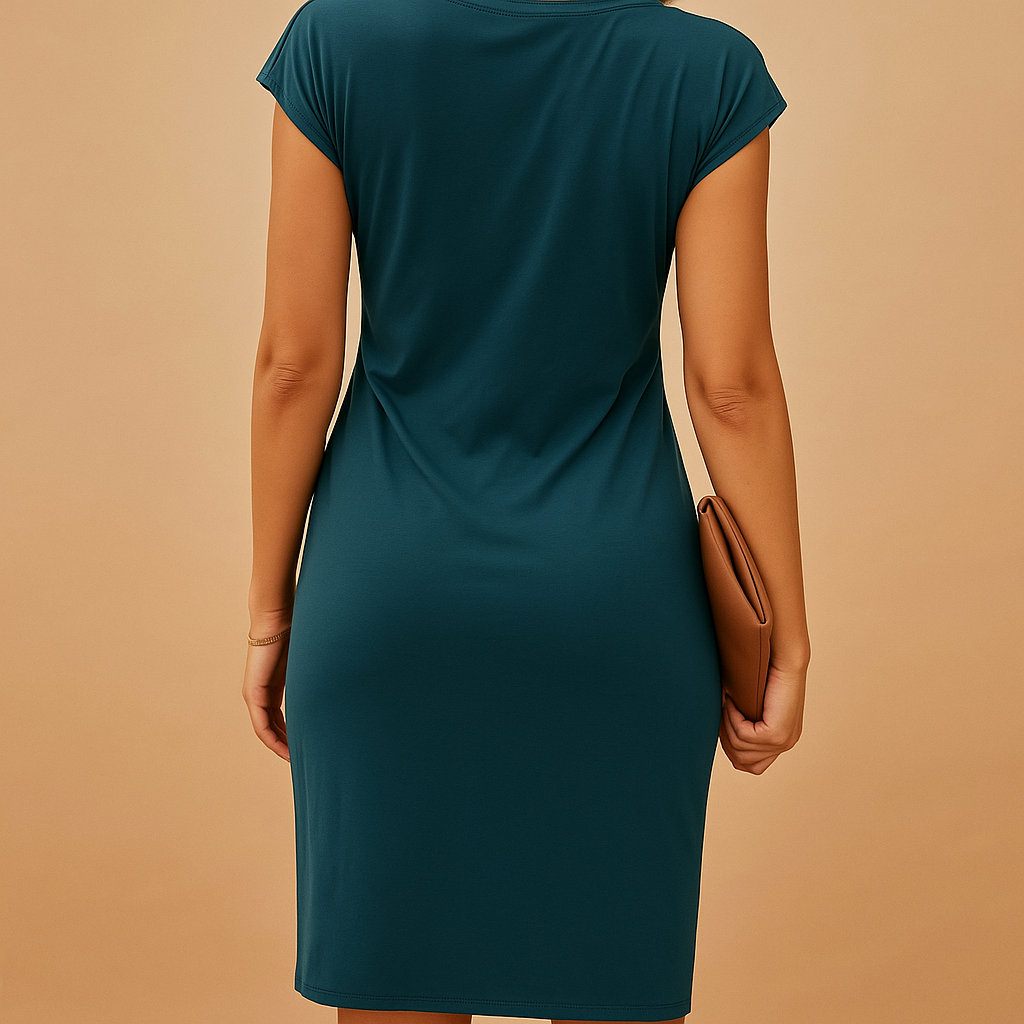 Shapely elegant dress with flattering fit for women