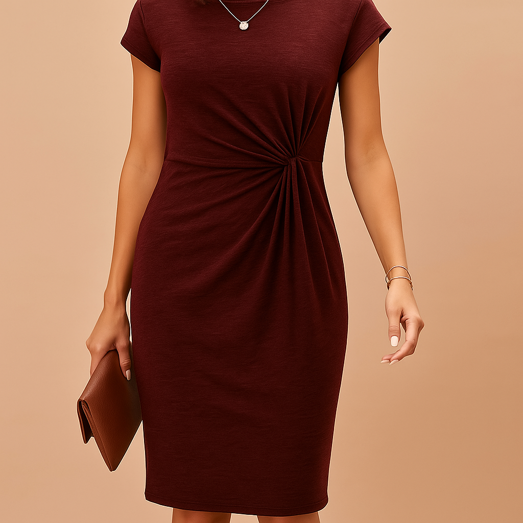 Shapely elegant dress with flattering fit for women