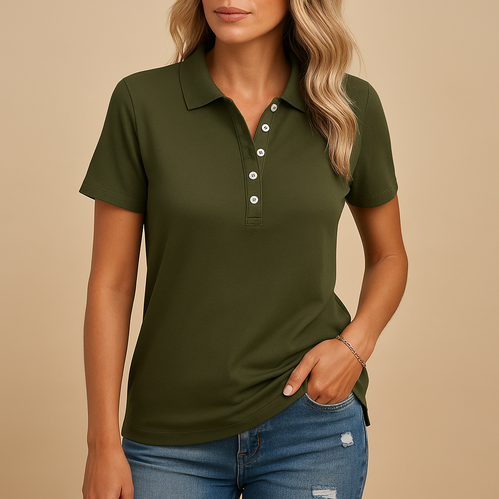 Stylish women's polo shirt with elegant fit