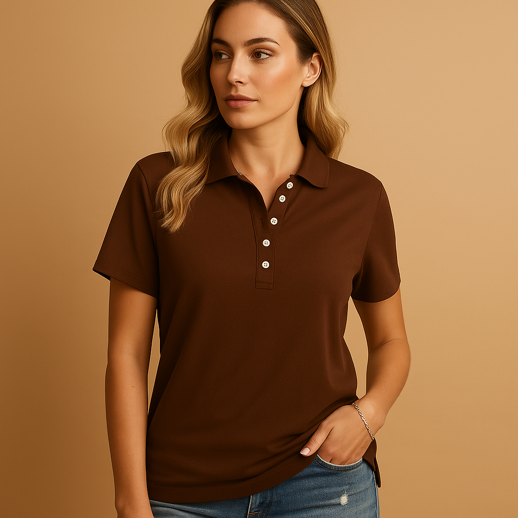 Stylish women's polo shirt with elegant fit