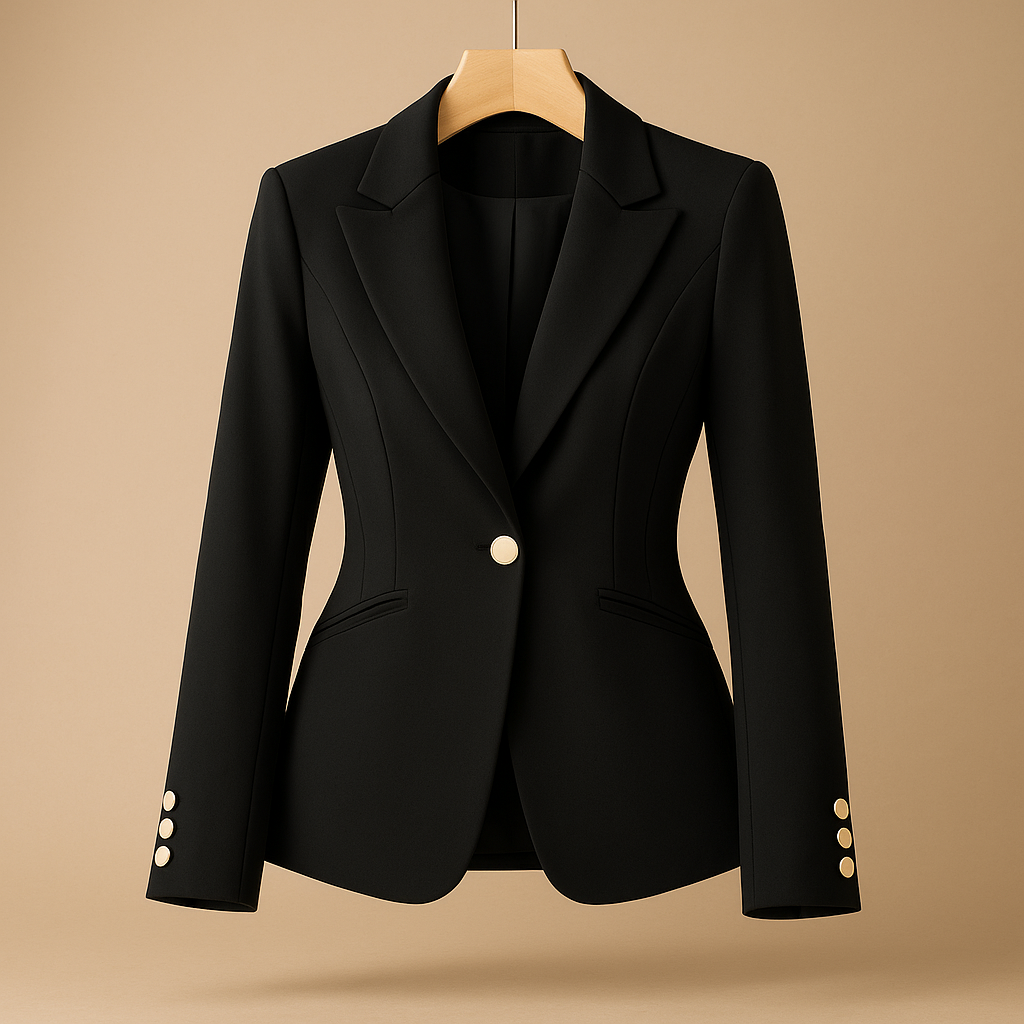 Stylish blazer with lapel collar for women
