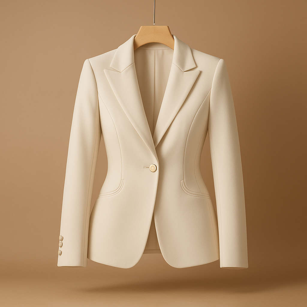 Stylish blazer with lapel collar for women