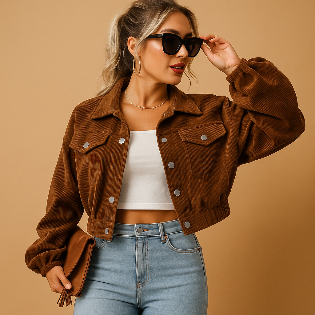 Timeless elegant jacket for women with warm lining