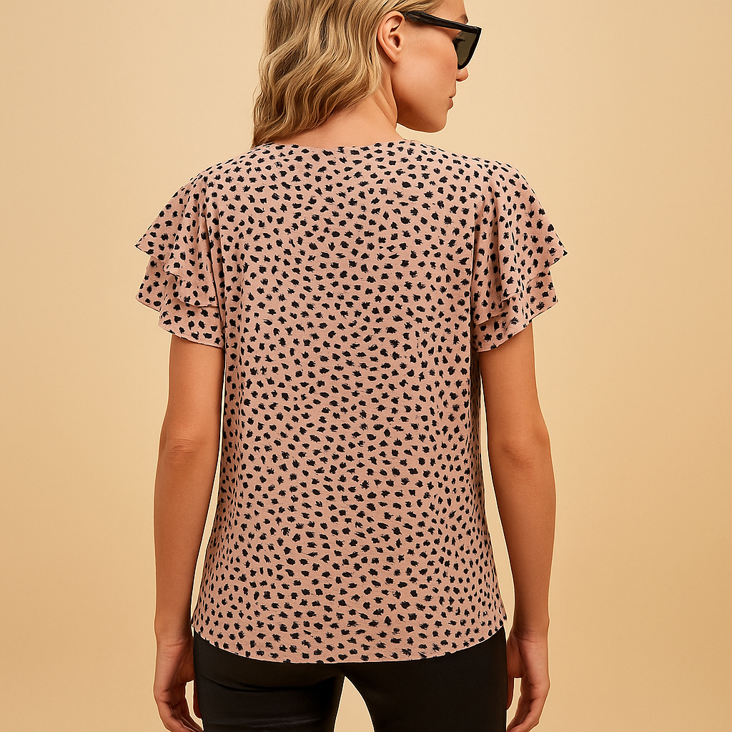 Top with eye-catching print and elegant fit for women