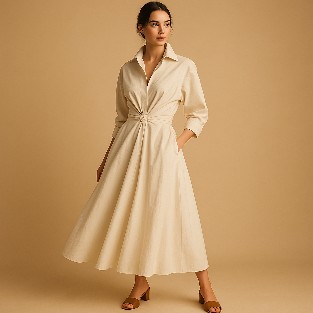 Vintage-inspired A-line dress for women