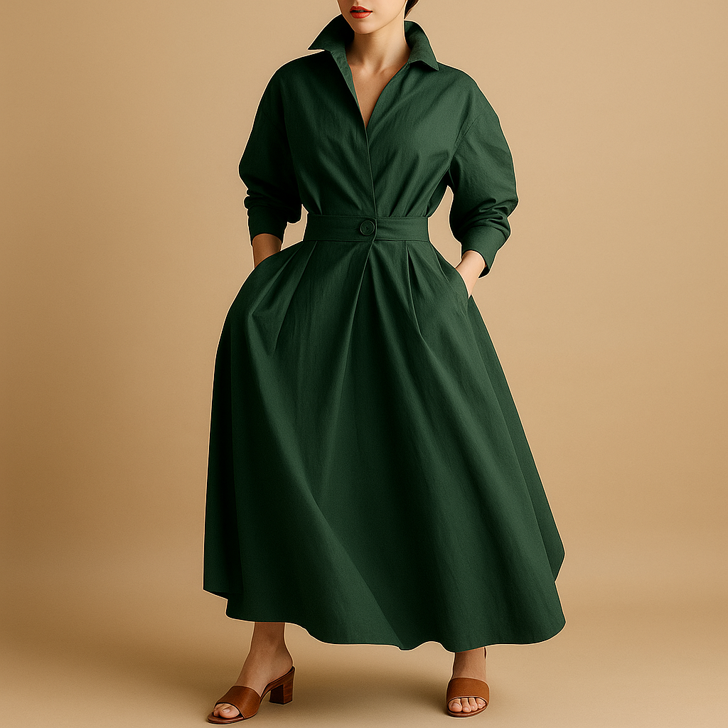 Vintage-inspired A-line dress for women