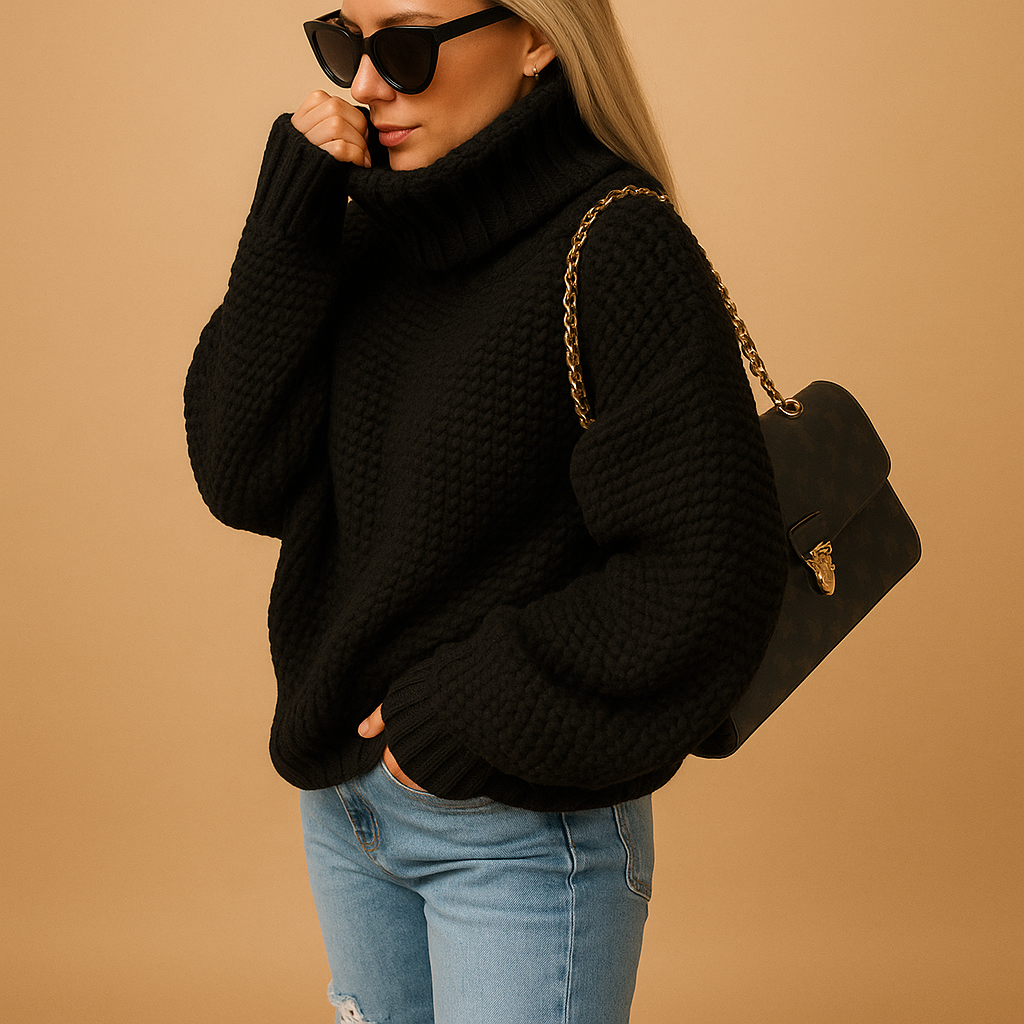 Warm knit women's sweater