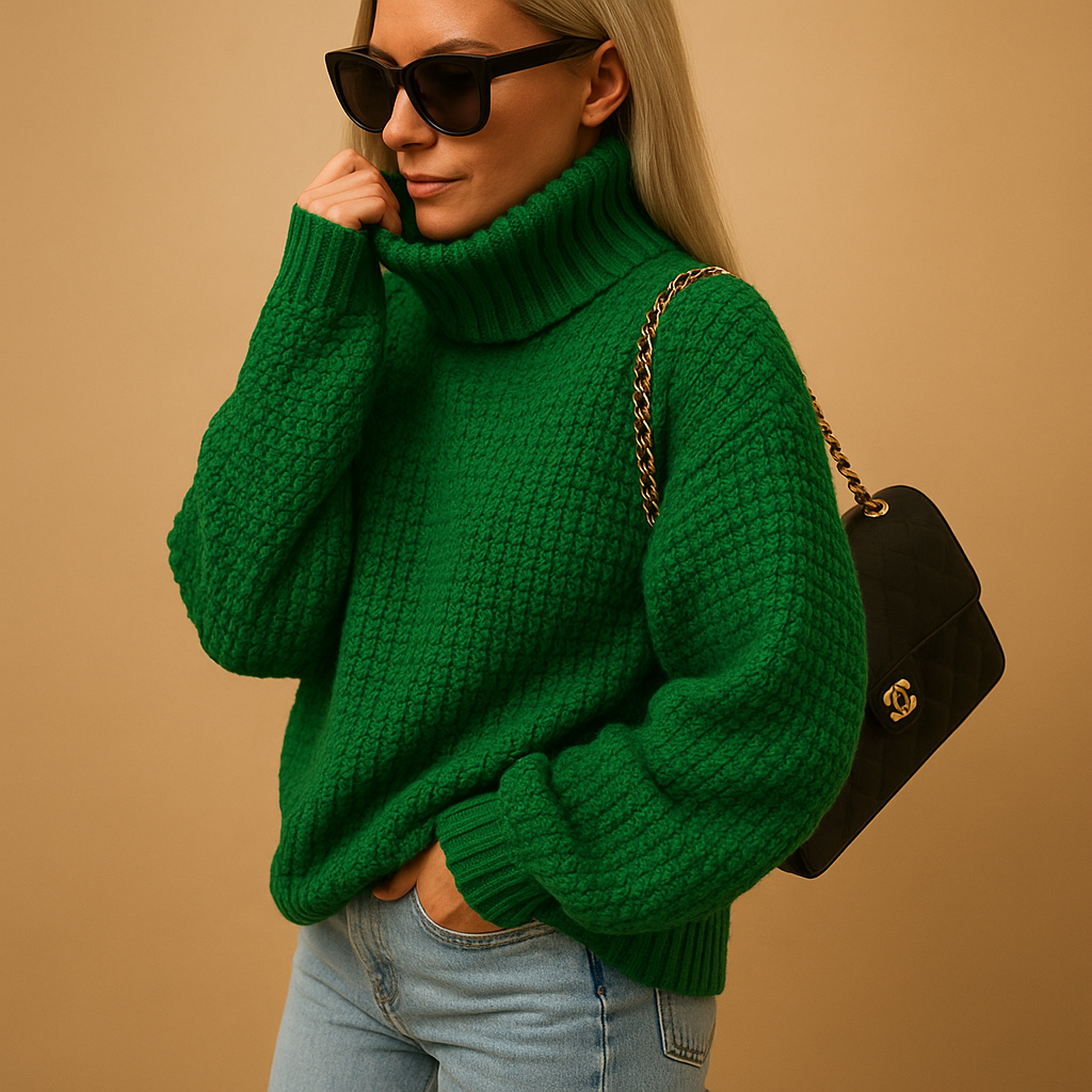 Warm knit women's sweater
