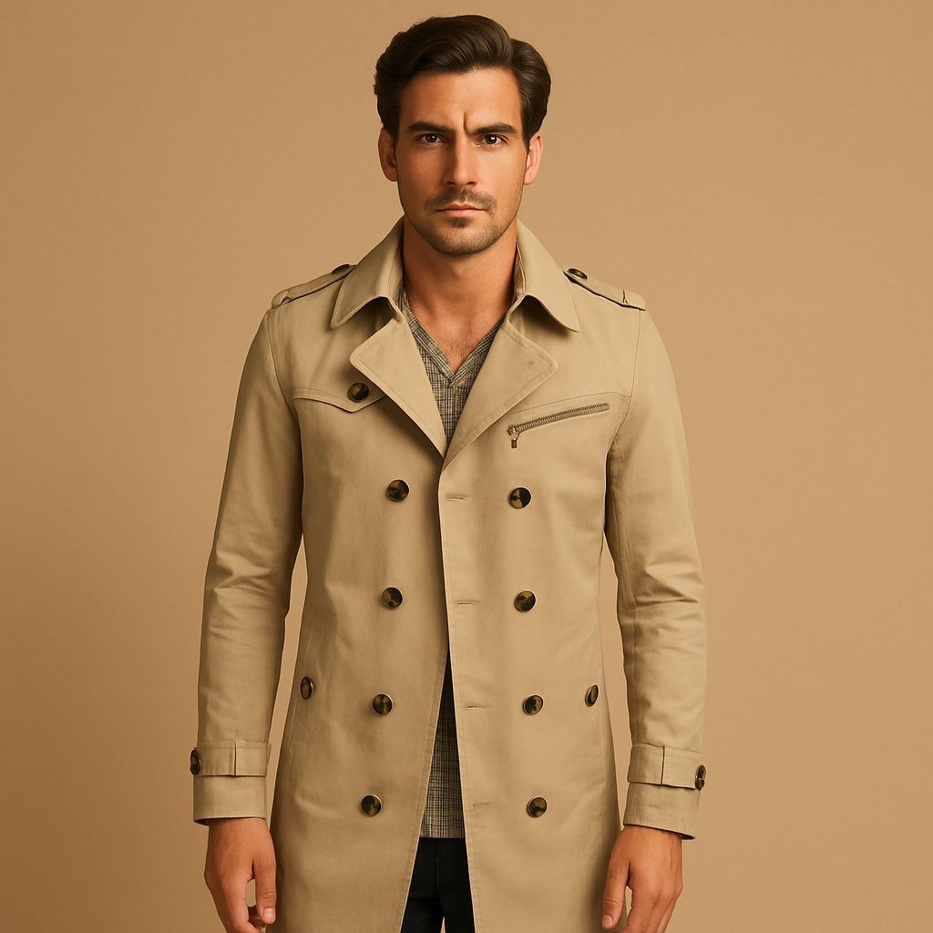 Waterproof trench coat for men