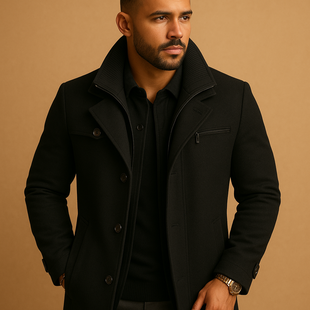 Waterproof winter jacket with adjustable cuffs for men