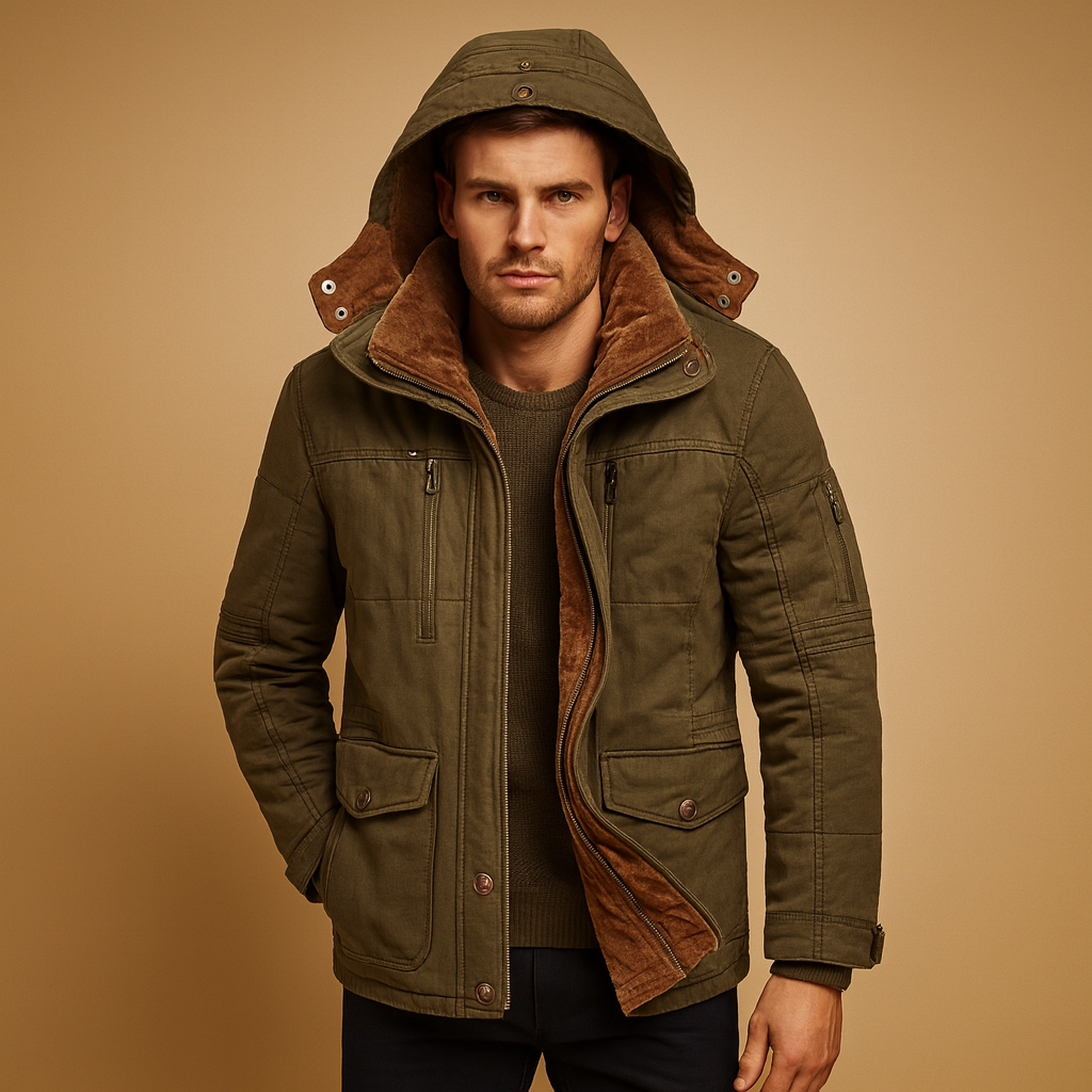 Winter hooded jacket for men