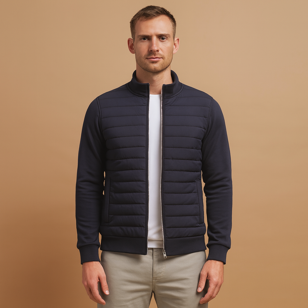 Winter coat with high collar for men