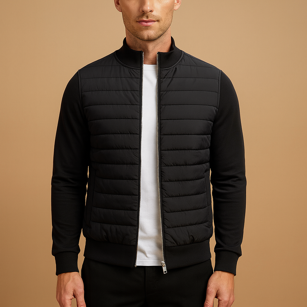 Winter coat with high collar for men