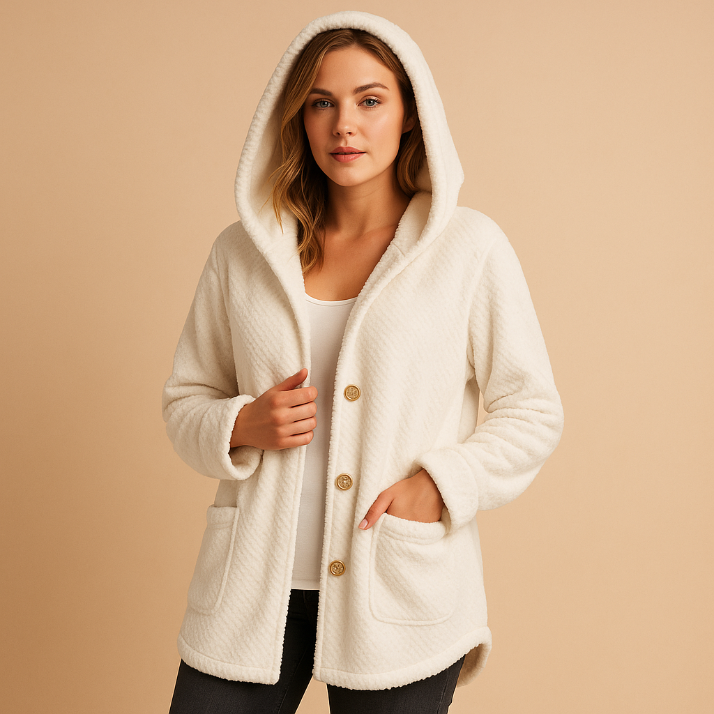 Winter coat with hood and insulation for women