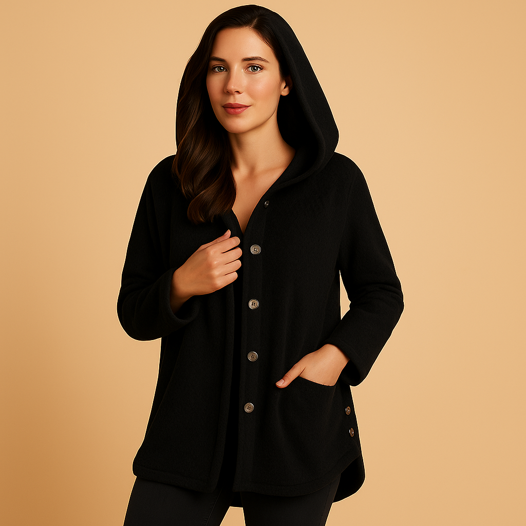 Winter coat with hood and insulation for women