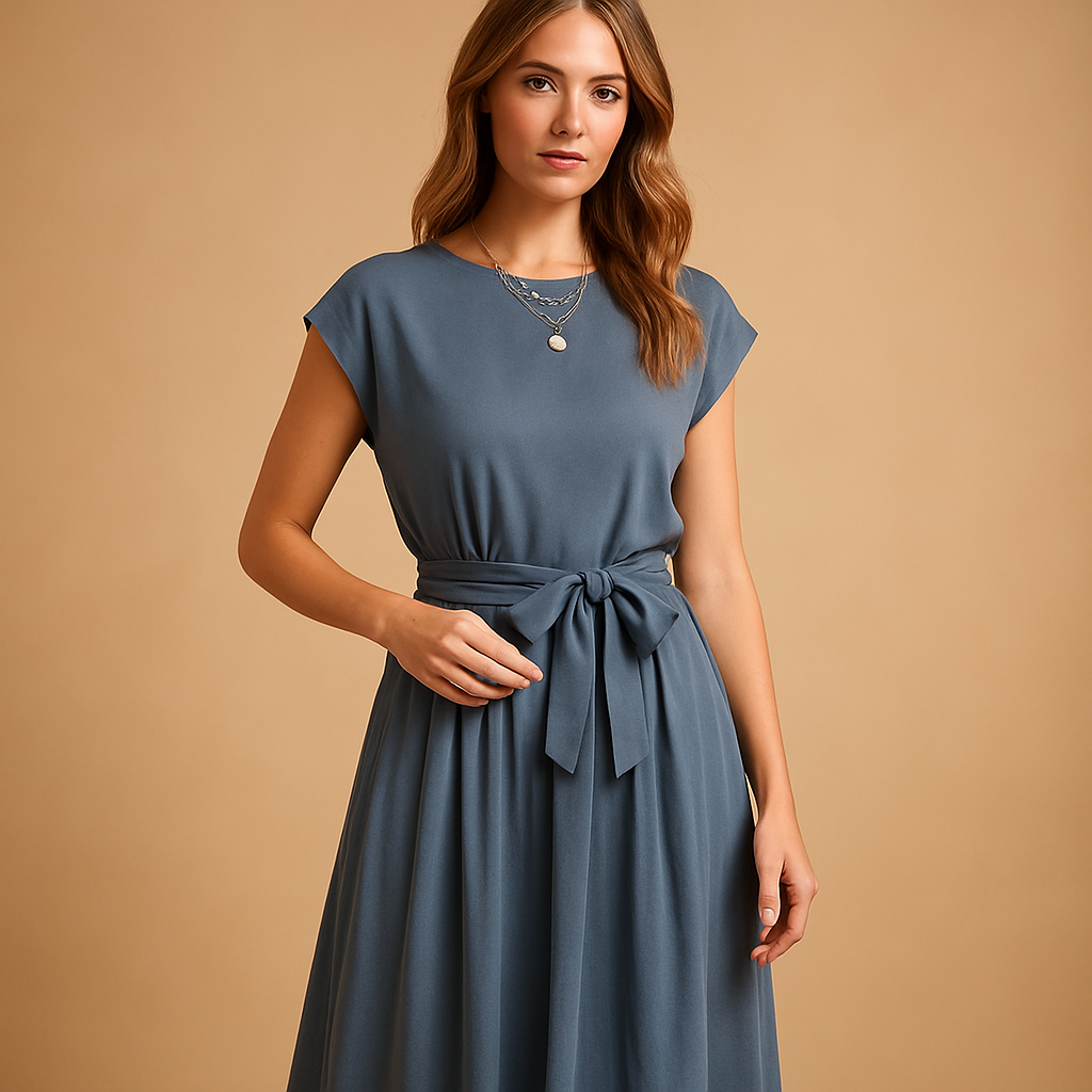 Summer dress with elegant cut and breezy fit for women