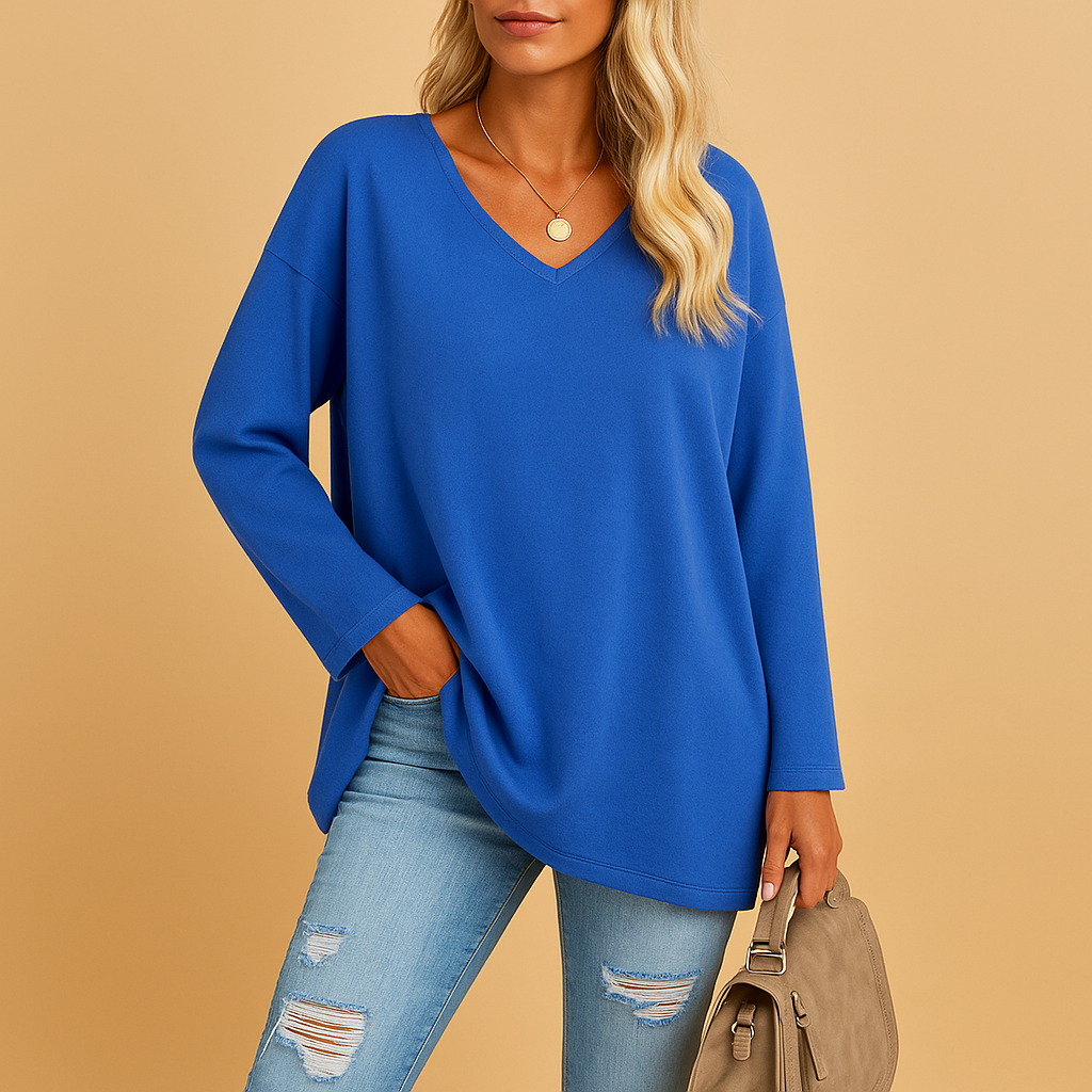 Summer top with loose fit for women