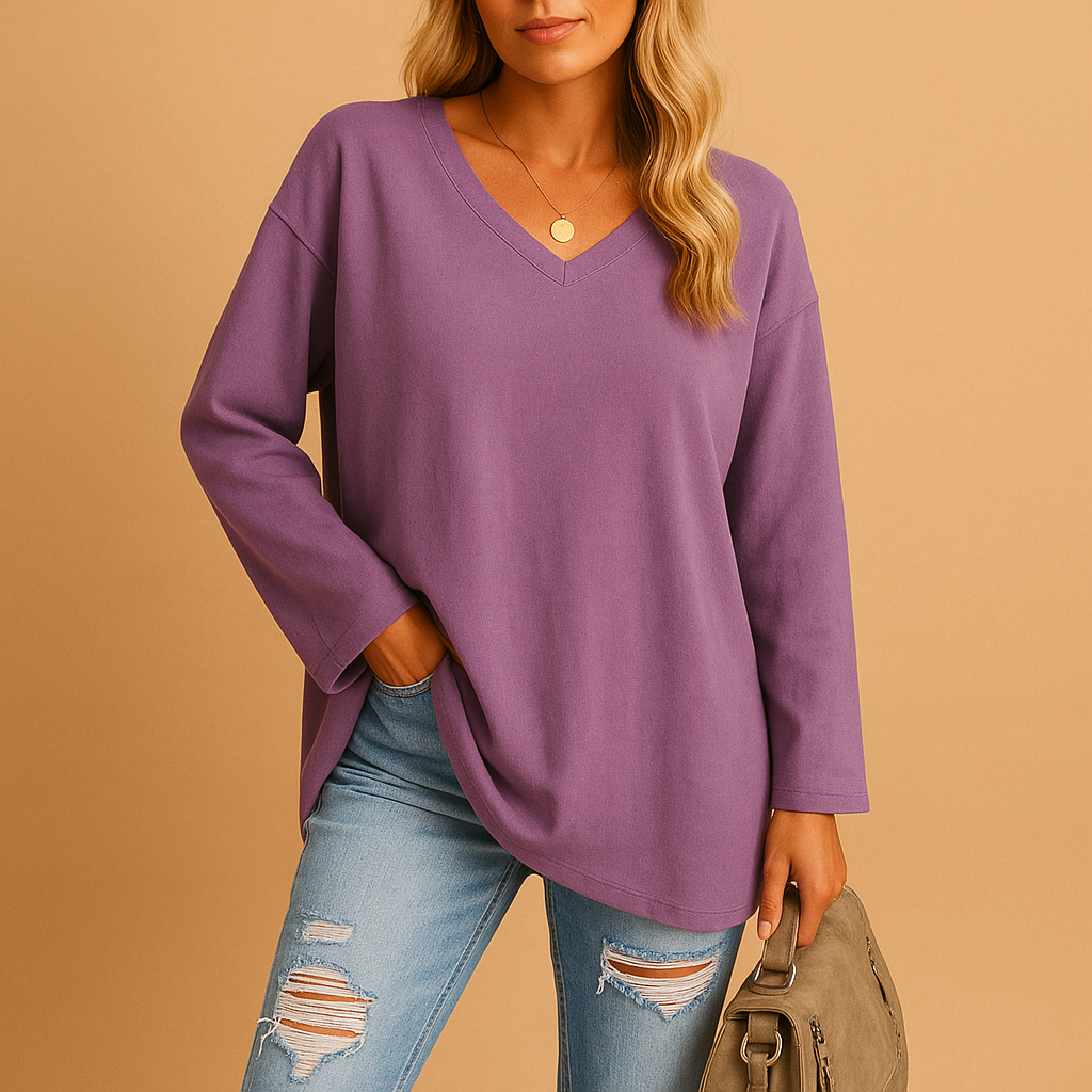 Summer top with loose fit for women