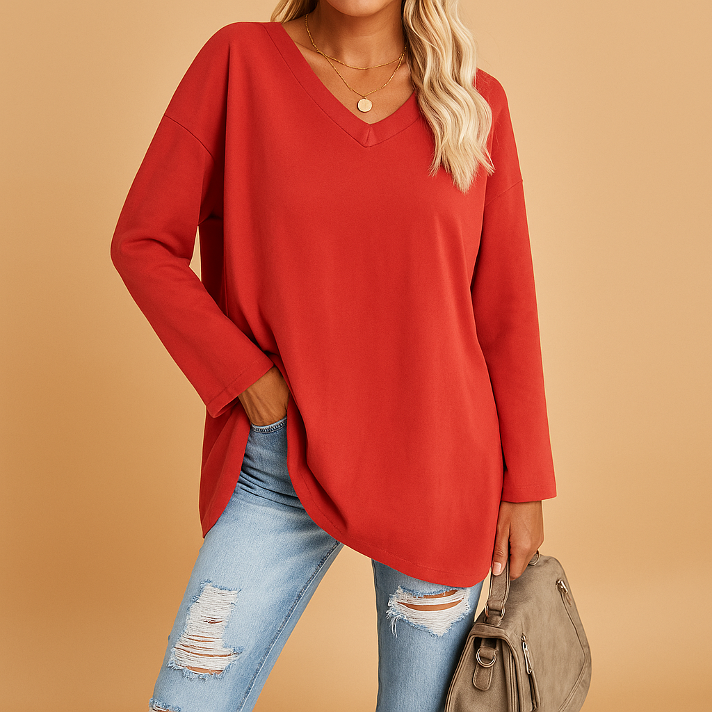 Summer top with loose fit for women
