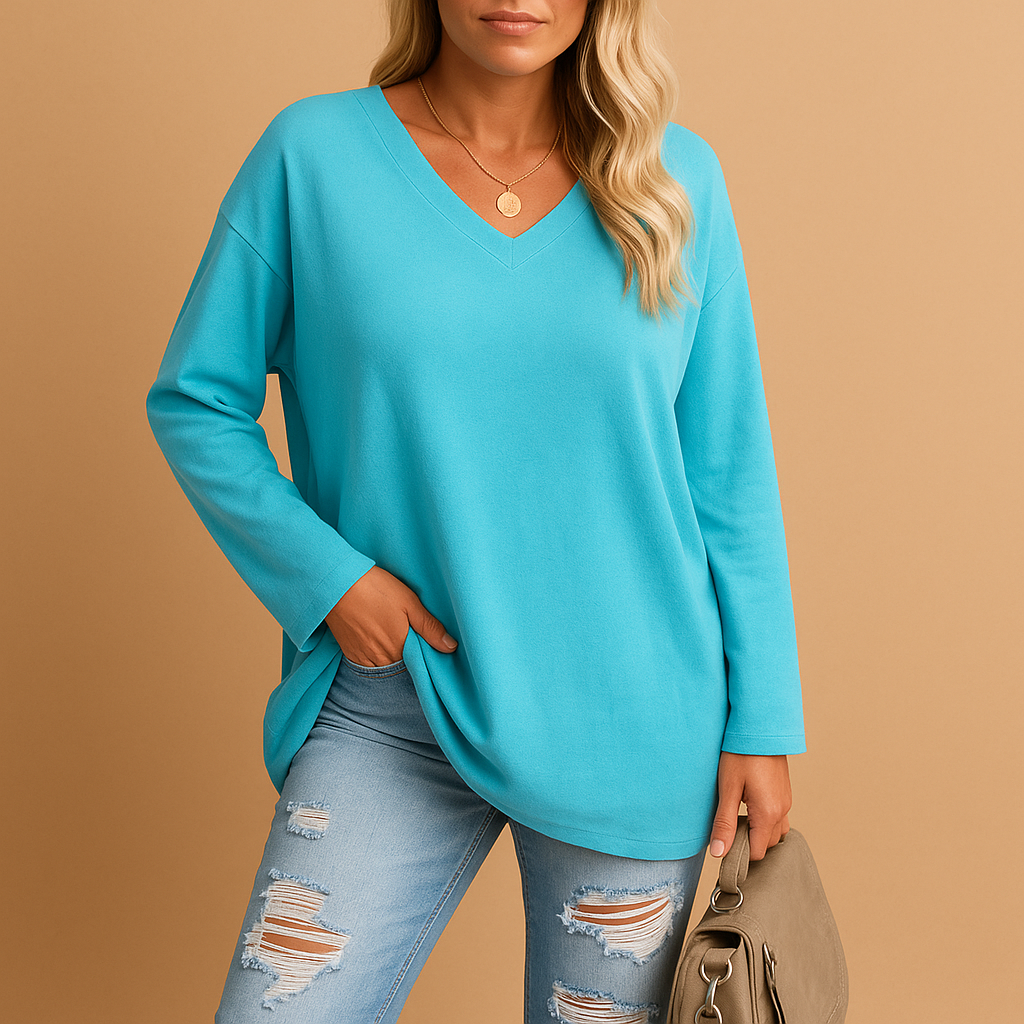 Summer top with loose fit for women