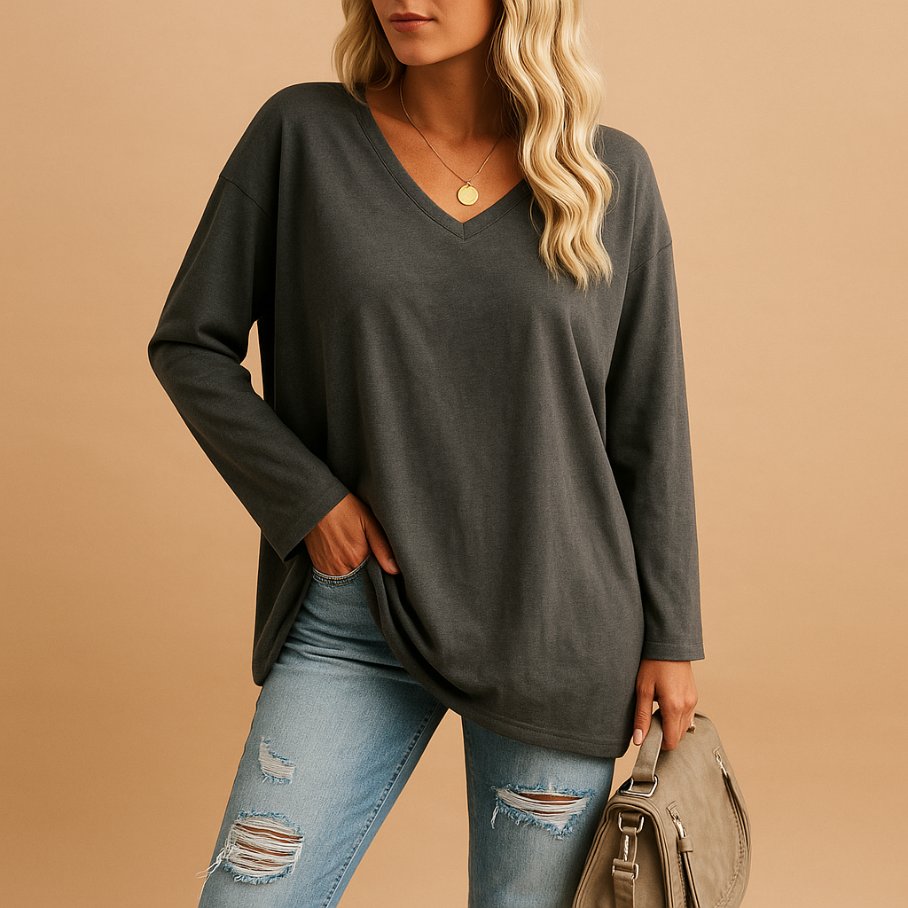 Summer top with loose fit for women