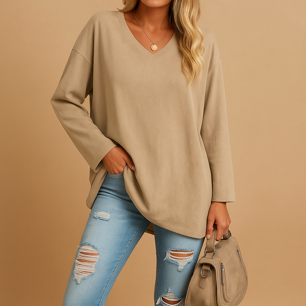 Summer top with loose fit for women