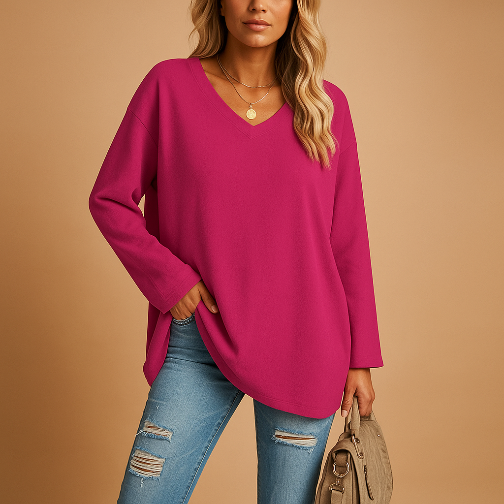 Summer top with loose fit for women