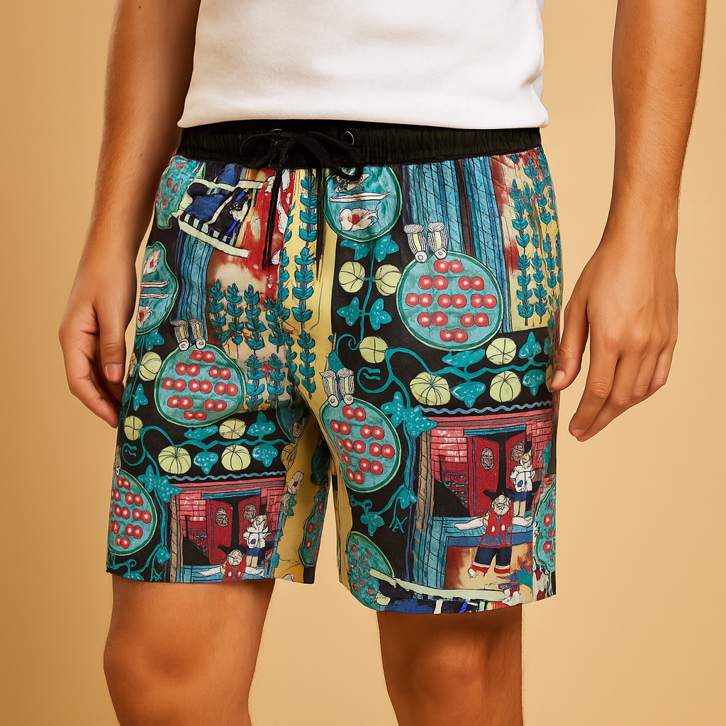 Swim shorts with quick-drying fabric for men