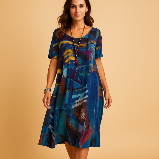 3D printed dress with artistic design for ladies
