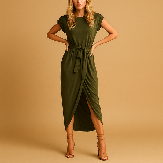 Casual women's short-sleeved dress for summer