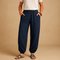 High-waisted summer pants with boho look for women