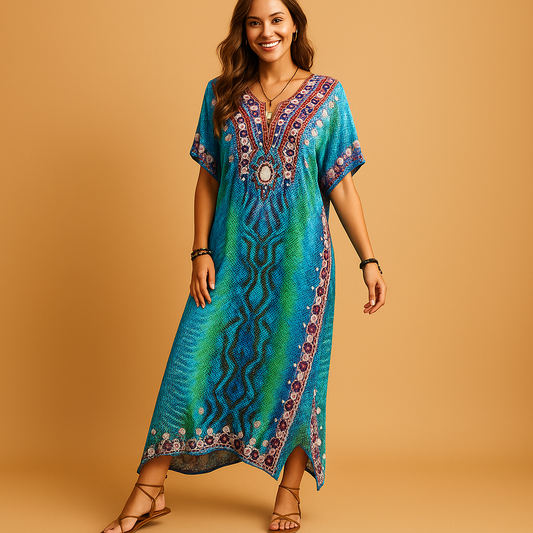 Comfortable women's dress for spring and summer