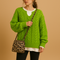 Breathable knit V-neck sweater for women