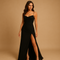 Evening dress with sweetheart neckline and slit for women