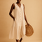 Summer V-neck dress for women with elegant fit