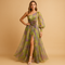 One-shoulder beach dress with slit for women