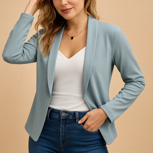 Stylish open women's blazer with modern cut