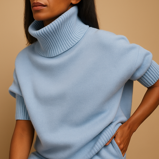 Oversized turtleneck sweater for women with flattering fit
